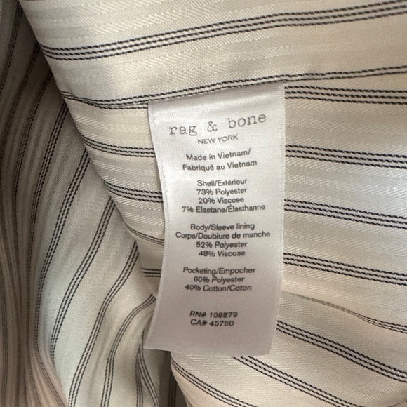 Rag and & Bone Slade Ponte Blazer Stone Size 0 - Picture 6 of 7